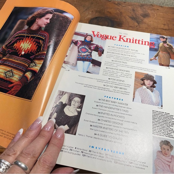 1990 Vogue knitting instructional reference book vintage - Picture 4 of 10